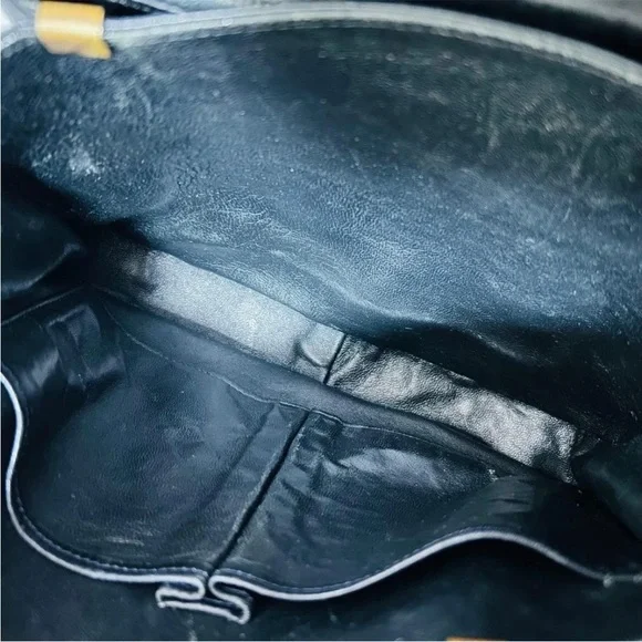 Celine Black Shoulder Bag with Gold Horse Accent - Picture 13 of 16